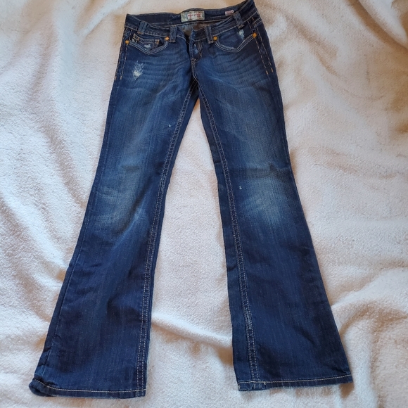 MEK Denim Oaxaca Bootcut Distressed Jeans, W29/L34, NWOT - Picture 3 of 4